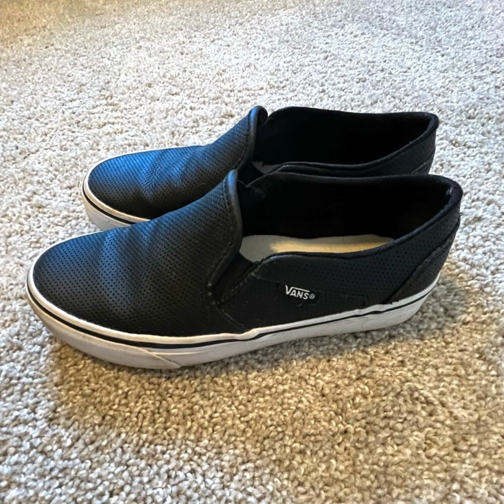 Vans Classic Slip-On - Perforated Leather (Women's 6.5)
